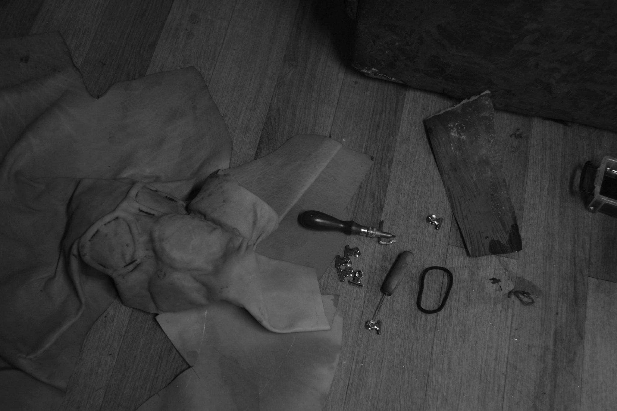 cowhide mask bag | prototype