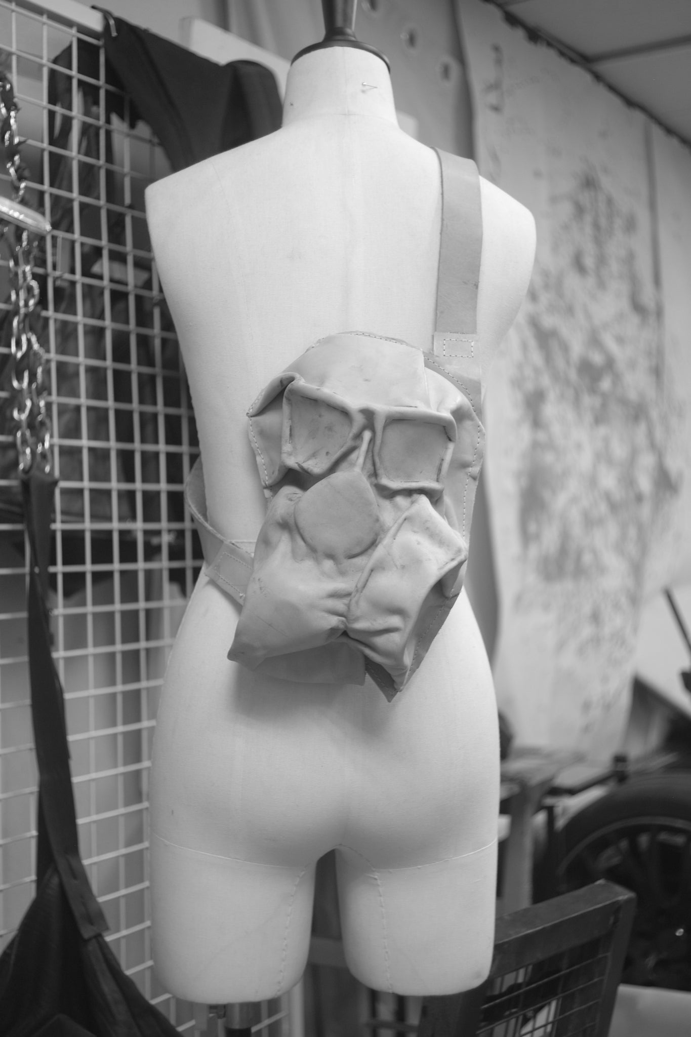 cowhide mask bag | prototype